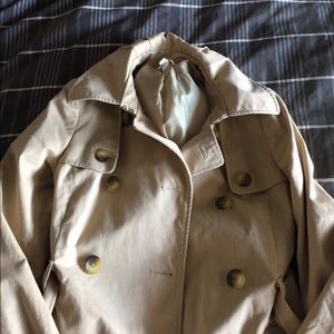 J crew trench coat. Perfect for fall weather!